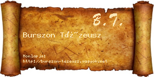 Burszon Tézeusz névjegykártya